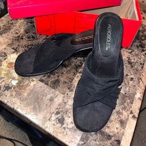 Aerosoles black sandals